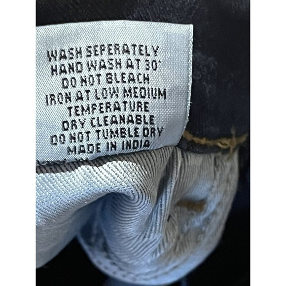 Madcap Women’s Super Flare Bellbottoms Dark Wash Cotton Denim Jeans Size 28W 30L - Picture 4 of 6